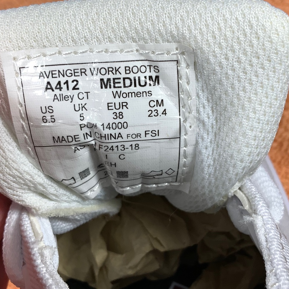 Women's Avenger Work Shoe A412 Alley CT - SZ 6.5 - Picture 14 of 15